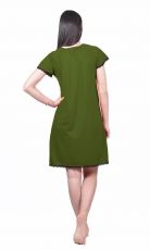 Rochie de noapte ALICE, din lana merinos 100%, culoare verde kaki