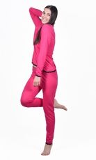 Bluza de pijama dama SARA, din lana merinos 100%, culoare roz